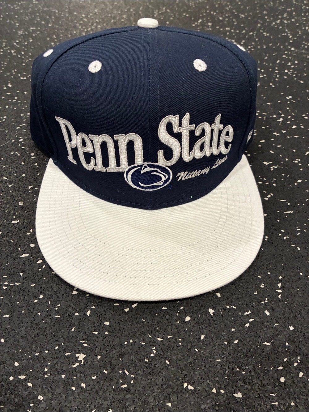 Penn State Navy and White Snapback Hat